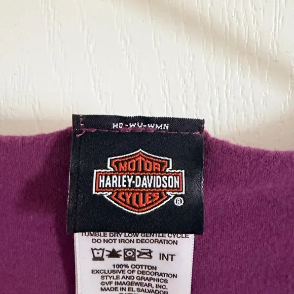 Harley-Davidson Women's Purple Short Sleeve Tee - Picture 2 of 6